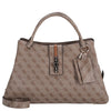 Guess Yvonne Logo Carryall - Borsa a mano 40 cm (latte logo)