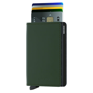 Secrid Matte Slimwallet - Portafoglio RFID 6.8 cm (verde-nero)