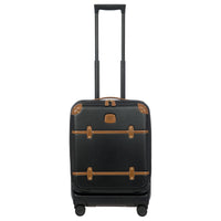 Brics Bellagio - 4 - Rollen - Kabinentrolley mit Vortasche 55 cm erw. recycelt (black/tan) - Markenkoffer