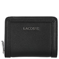 Portafoglio compatto Lacoste con zip - Portafoglio 6cc 12 cm (nero)