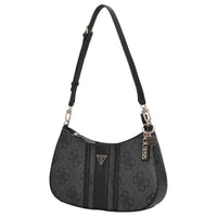 Guess Noelle II Top Zip - Borsa a tracolla 29 cm (logo carbone)