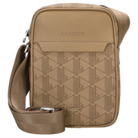 Lacoste The Blend - Borsa a tracolla verticale 21.5 cm (monogramma nero grigio)