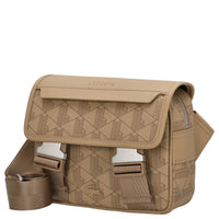 Lacoste The Blend - Borsa a tracolla 21.5 cm (monogramma nero grigio)