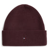 Tommy Hilfiger Flag Knit Beanie - Cappello (deep burgundy)
