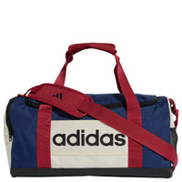 adidas Linear Duffle CB S 24 L - Borsa da viaggio S 45 cm (blu scuro/bianco sporco/verde attivo)