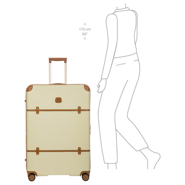 Brics Bellagio - 4 - Rollen - Trolley 82 cm erw. recycelt (cream) - Markenkoffer