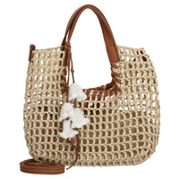 FREDsBRUDER Sun Carrier Square - Shopper (natural straw & desert brown)