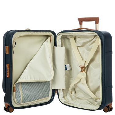 Brics Bellagio - 4-Rollen-Kabinentrolley mit Vortasche 55 cm erw. recycelt (blue/tan) - Ansicht 7
