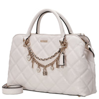 Guess Libby 2 Comp Satchel - Borsa a mano 30 cm (off white)