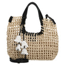 FREDsBRUDER Sun Carrier Square - Shopper (natural straw & black)