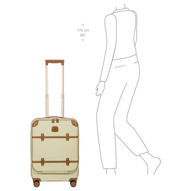 Brics Bellagio - 4-Rollen-Kabinentrolley mit Vortasche 55 cm erw. recycelt (cream) - Ansicht 12