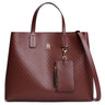 Tommy Hilfiger Icon Satchel Mono - Henkeltasche 38 cm (oxblood)