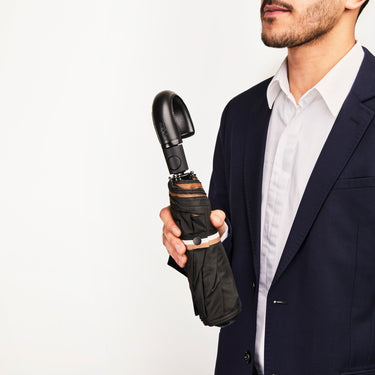 BOSS Iconic - Regenschirm 95 cm (black) - Markenkoffer