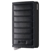 Secrid Slimwallet Emboss Lines - Kreditkartenetui 6cc 10.2 cm RFID (black+)