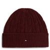 Tommy Hilfiger Flag Cable - Berretto (deep burgundy)
