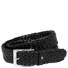 Aigner Business Belt - Cintura 35 mm Cintura Intrecciata in Pelle (nero, 115)