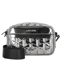 Lacoste The Blend - Borsa a tracolla 19 cm (silber schwarz)