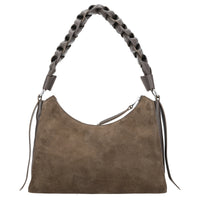 Coccinelle Boheme Suede Bimaterial - Schultertasche 30 cm (fango/fango) - Ansicht 4