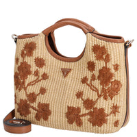 Guess Kirsten Mini Satchel - Borsa a mano 24 cm (caramel)