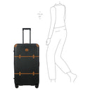 Brics Bellagio Trunk - 4 - Rollen - Trolley 80 cm recycelt (black/tan) - Markenkoffer
