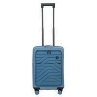 Brics BY Ulisse - 4 - Rollen - Kabinentrolley mit Vortasche 55 cm erw. USB (grey blue) - Markenkoffer