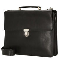 Leonhard Heyden Tradition - Borsa da lavoro 1 scomparto in pelle 15" 38 cm (nero)
