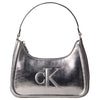 Calvin Klein Bold Monogram Metall - Borsa a tracolla 43 cm (silver metallic)