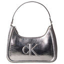 Calvin Klein Bold Monogram Metall - Schultertasche 43 cm (silver metallic) - Markenkoffer