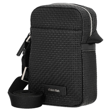 Calvin Klein Embossed Wovan - Umhängetasche 17 cm (black) - Markenkoffer