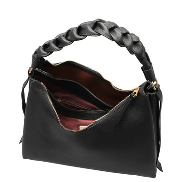 Coccinelle Boheme Grana Double - Schultertasche M 34 cm (noir/cognac) - Ansicht 6