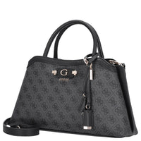 Guess Lindsey Satchel - Borsa a mano 36 cm (coal logo)
