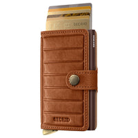 Secrid Miniwallet Emboss Lines - Kreditkartenetui 6cc 10.2 cm RFID (cognac+) - Ansicht 2