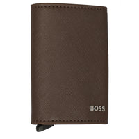 BOSS Men Northon Secrid - Portafoglio per carte di credito 10 cm (dark brown)