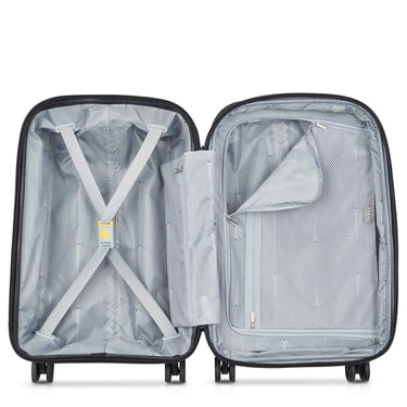 Delsey Paris Belmont Plus - 4 - Rollen - Kabinentrolley recycelt 55 cm erw. (schwarz) - Markenkoffer