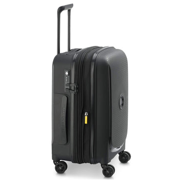 Delsey Paris Belmont Plus - 4 - Rollen - Kabinentrolley recycelt 55 cm erw. (schwarz) - Markenkoffer