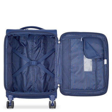 Delsey Paris Brochant 2.0 - 4 - Rollen - Kabinentrolley S 55 cm erw. (blau) - Markenkoffer