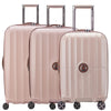 Delsey Paris St. Tropez - Set di trolley a 4 ruote 3 pezzi (rosa)
