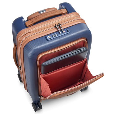 Delsey Paris Chatelet Air 2.0 - 4 - Rollen - Kabinentrolley 55 cm erw. 14" USB (marineblau) - Markenkoffer