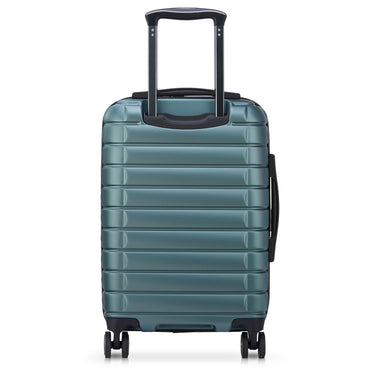 Delsey Paris Shadow 5.0 - 4 - Rollen - Kabinentrolley mit Vordertasche S 55 cm erw. USB (grün) - Markenkoffer