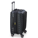 Delsey Paris Shadow 5.0 - 4 - Rollen - Kabinentrolley mit Vordertasche S 55 cm erw. USB (schwarz) - Markenkoffer