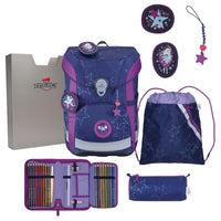 DerDieDas ErgoFlex Easy Exclusive LED - Schulranzen Set 5 tlg. 950g (Dancing Star)
