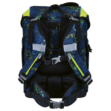 DerDieDas ErgoFlex Tiny - Schulranzen Set 5tlg. 900g (Neon Crazy) - Markenkoffer