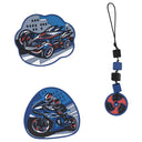 DerDieDas ErgoFlex Tiny - Schulranzen Set 5tlg. 900g (Turbo Speed) - Markenkoffer