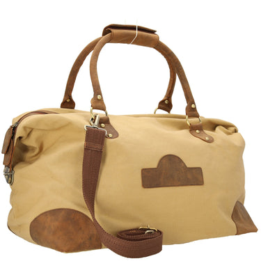Dermata - Reisetasche Canvas/Leder Kombination 50 cm (brown) - Markenkoffer