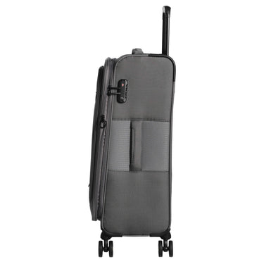 D&N Travel Line 9704 - 4 - Rollen - Trolley M 68 cm erw. (grey) - Markenkoffer