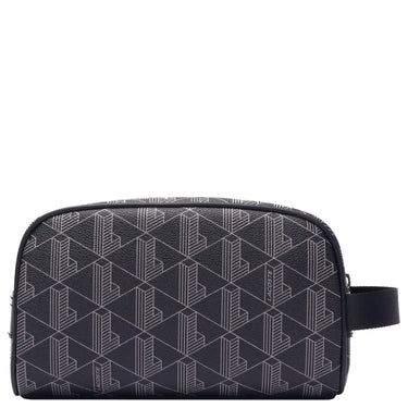 Lacoste The Blend - Pochette da toilette 22 cm (monogramma nero grigio)
