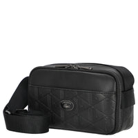 Lacoste Monogramma - Borsa a tracolla 24 cm (nero)