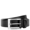 BOSS Barnabie - Cintura in pelle con fibbia a spillo 3.5 cm (nero, 110)