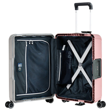 Eminent VERTICA - 4 - Rollen - Kabinentrolley 55 cm (grau/rosa) - Markenkoffer