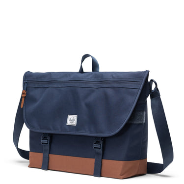 Herschel Cove Messenger - Borsa a tracolla 16" 38 cm (navy/saddle brown)